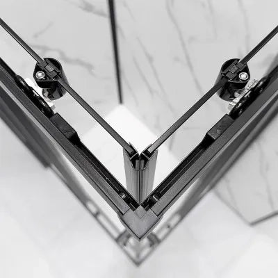 Kit guarnizioni magnetiche nero opaco 200 cm per box doccia 5-6 mm