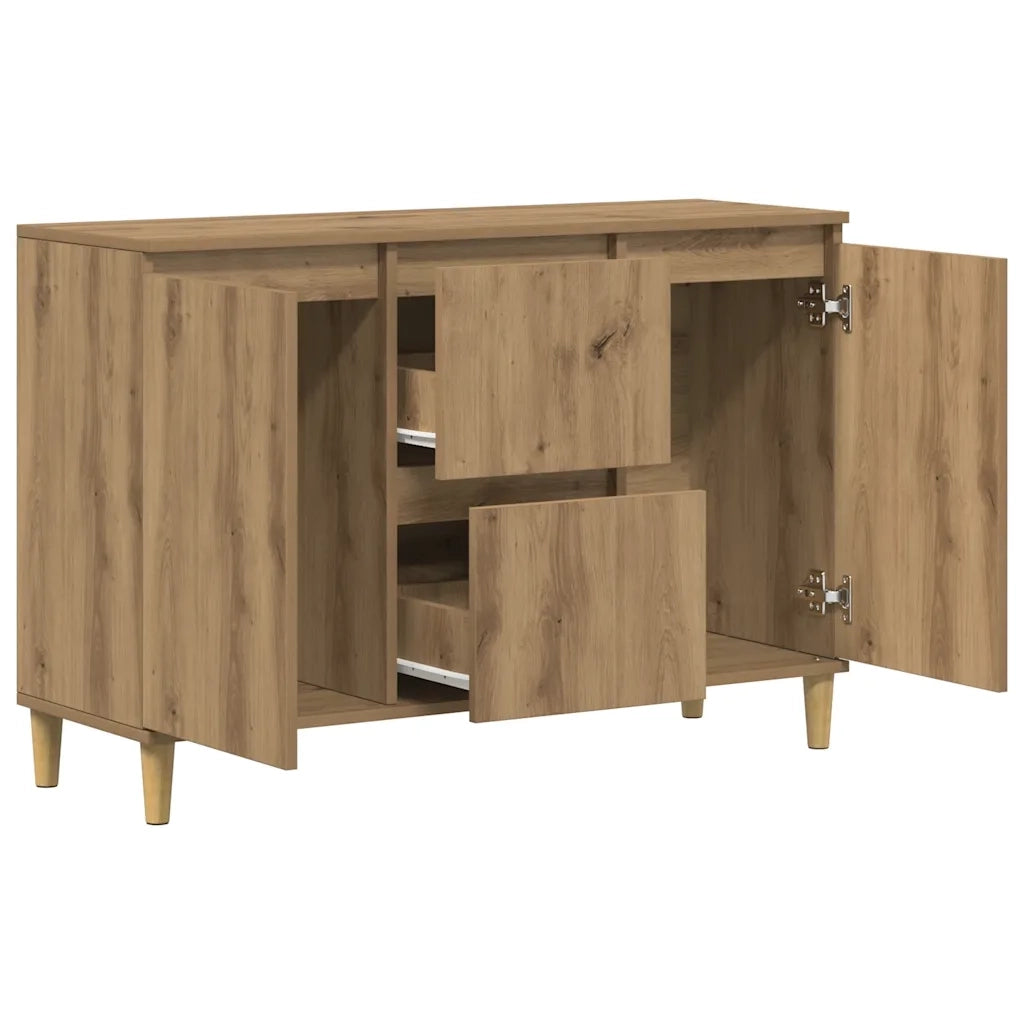 Credenza Rovere Artigianale 102x35x70 cm in Legno Multistrato 856485