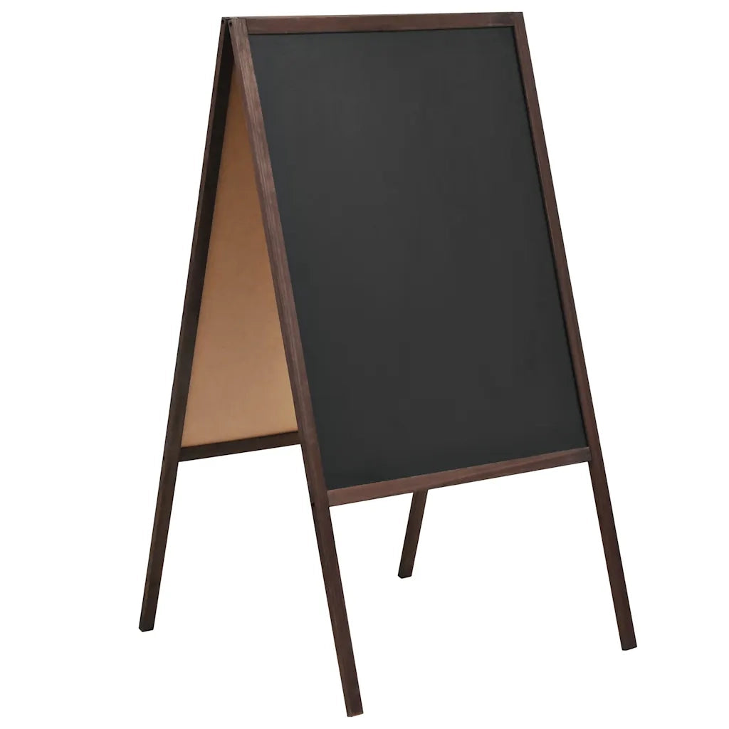 Lavagna Bifacciale con Cavalletto in Legno di Cedro 60x80 cmcod mxl 126997