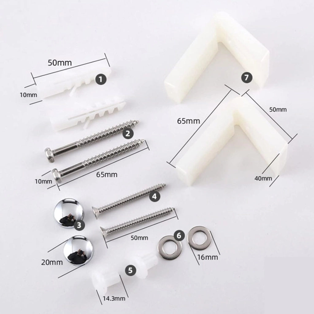 Kit completo di viti e staffe di fissaggio per sanitari a pavimento standard *** confezione 1