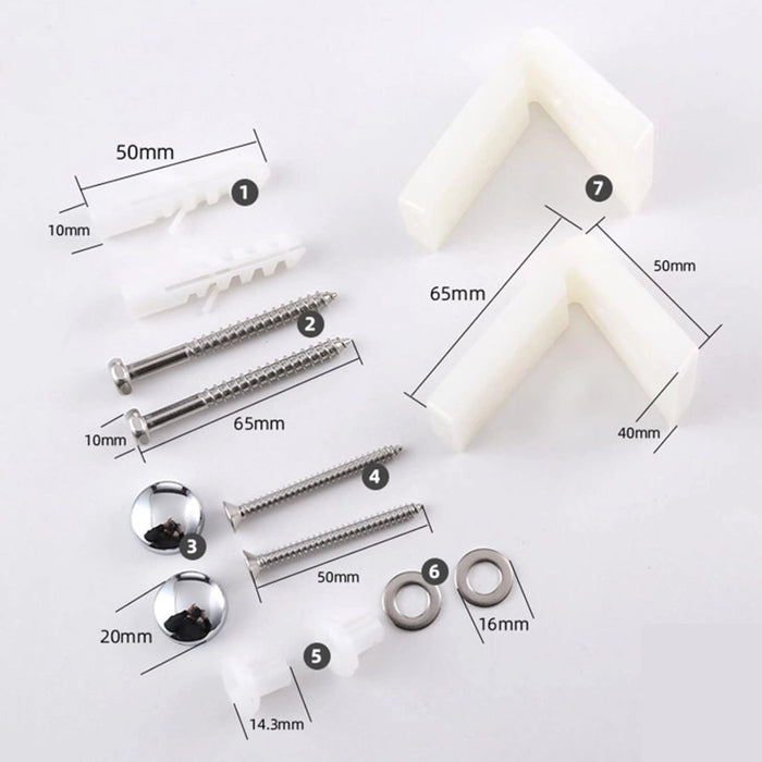 Kit completo di viti e staffe di fissaggio per sanitari a pavimento standard *** confezione 1