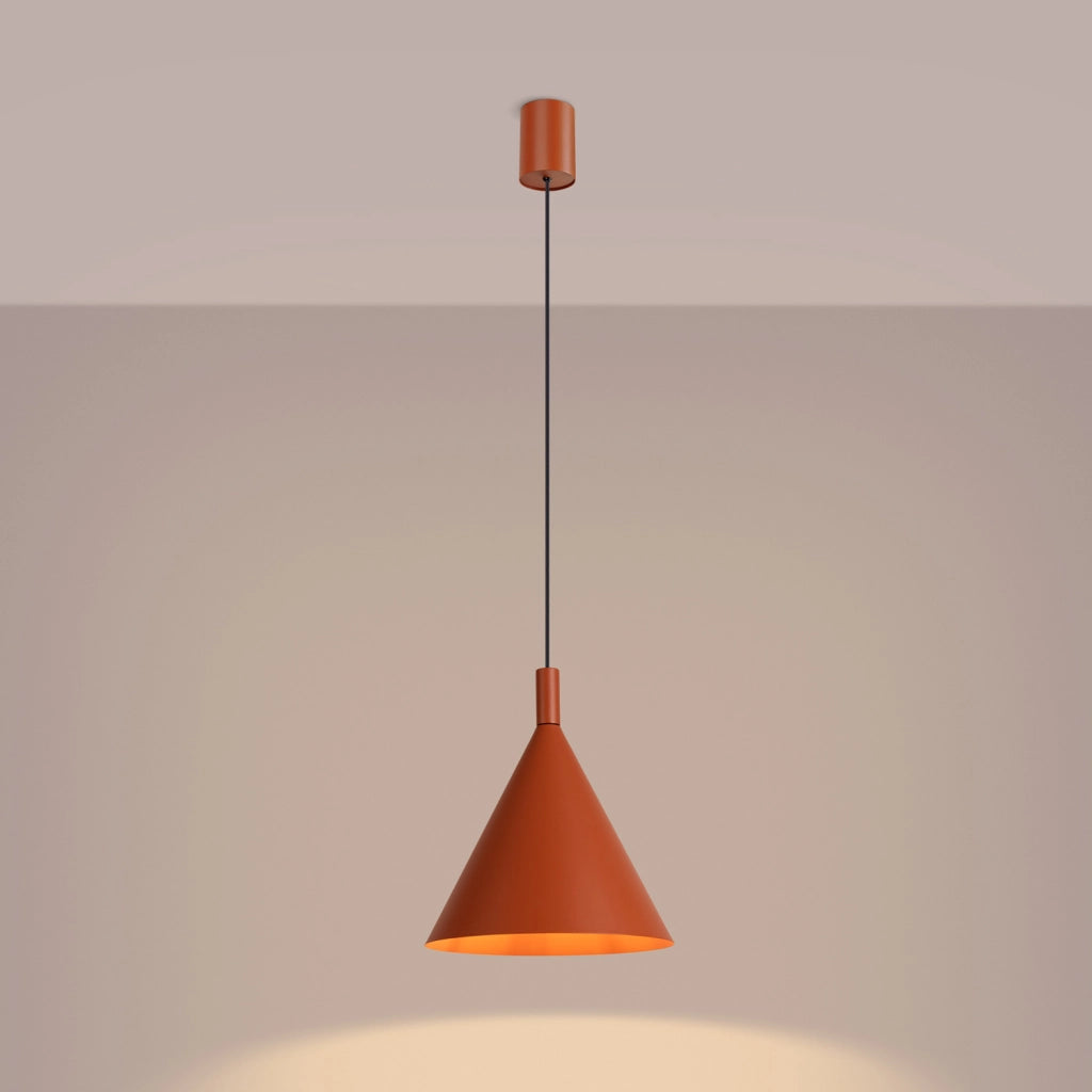Lampada a sospensione NOX 25 ocra rossa