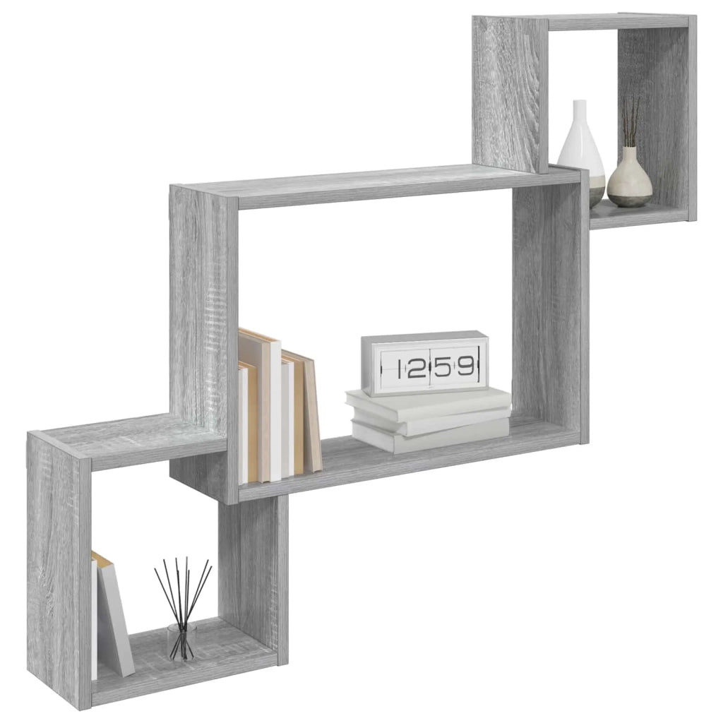 Scaffale da parete A parete Grigio 91,5 x 15 x 76 cm 8012121