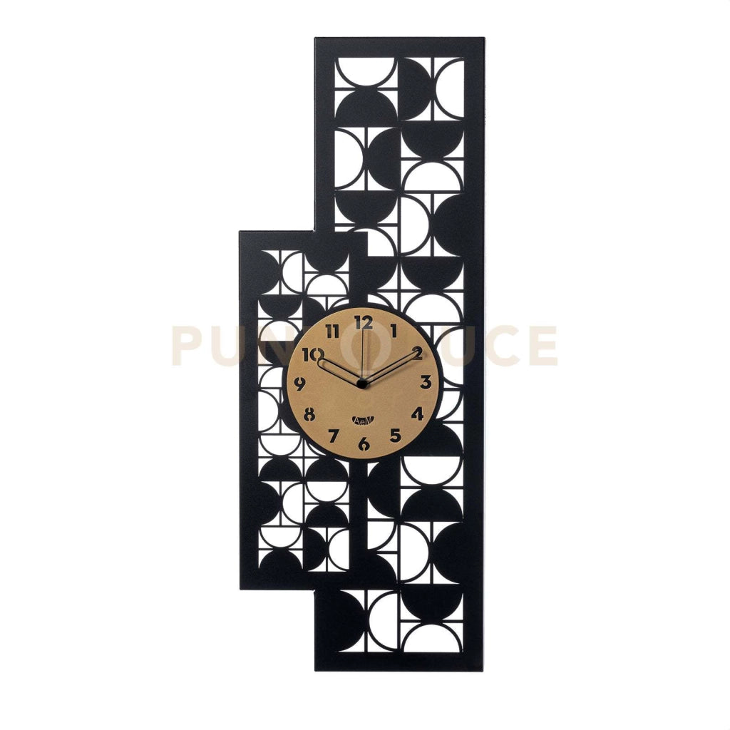 Orologio di design da parete Vogue Nero,oro laccato