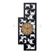 Orologio di design da parete Vogue Nero,oro laccato