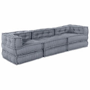 Unità di Divano Modulare 3 pcs Grigio Tessuto 3315092