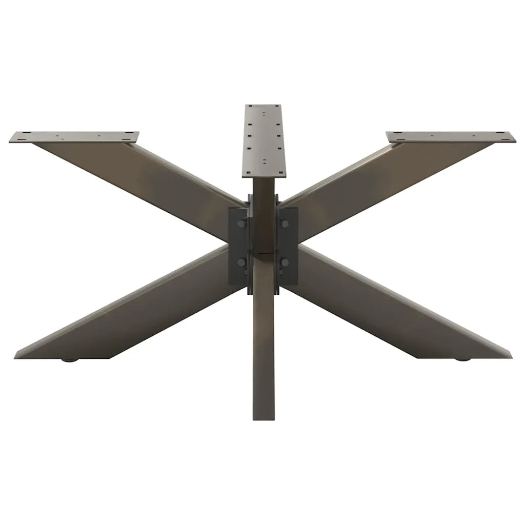 Gamba per tavolino da caffè a forma di ragno nera 98x58x(42-43) cm in acciaio 4013111