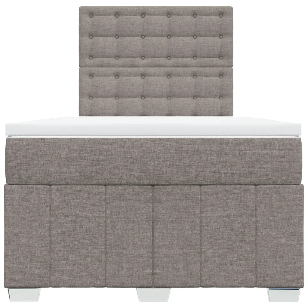 Giroletto a Molle con Materasso Tortora 120x190 cm in Tessuto