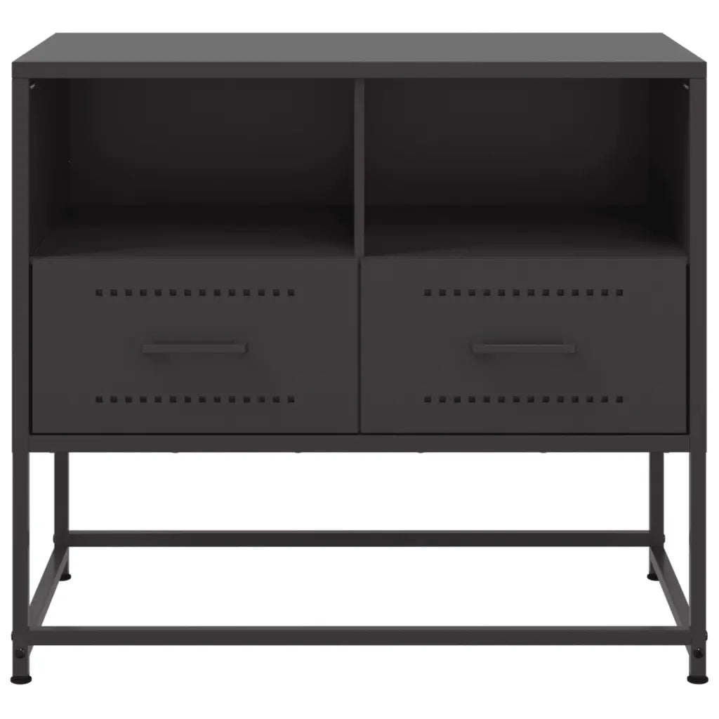 Mobile TV Nero 68x39x60,5 cm in Acciaio