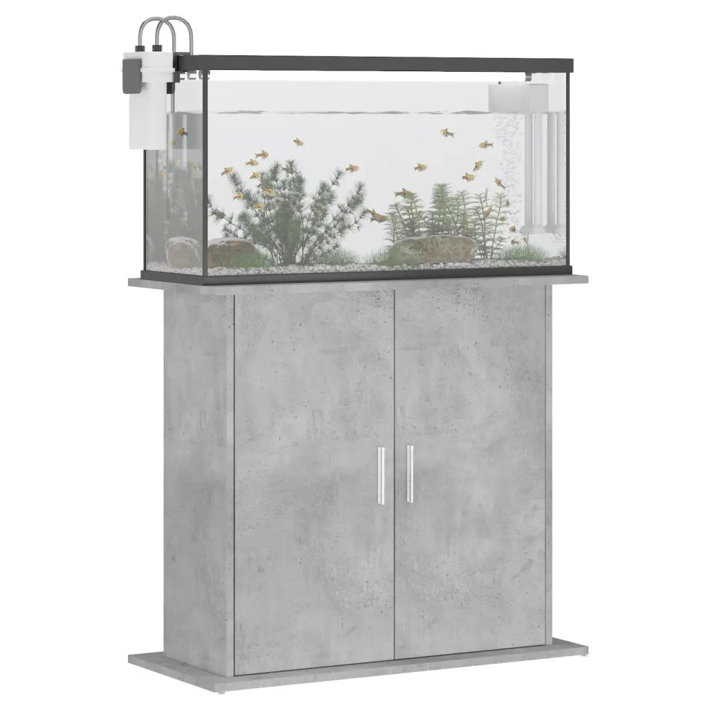 Supporto per acquario in cemento grigio 81x36x73 cm in legno ingegnerizzato 833603