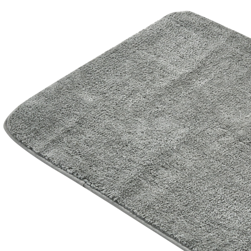 Tappetino da bagno in microfibra grigio 60 x 90 cm con retro antiscivolo Accessori da bagno rettangolari morbidi