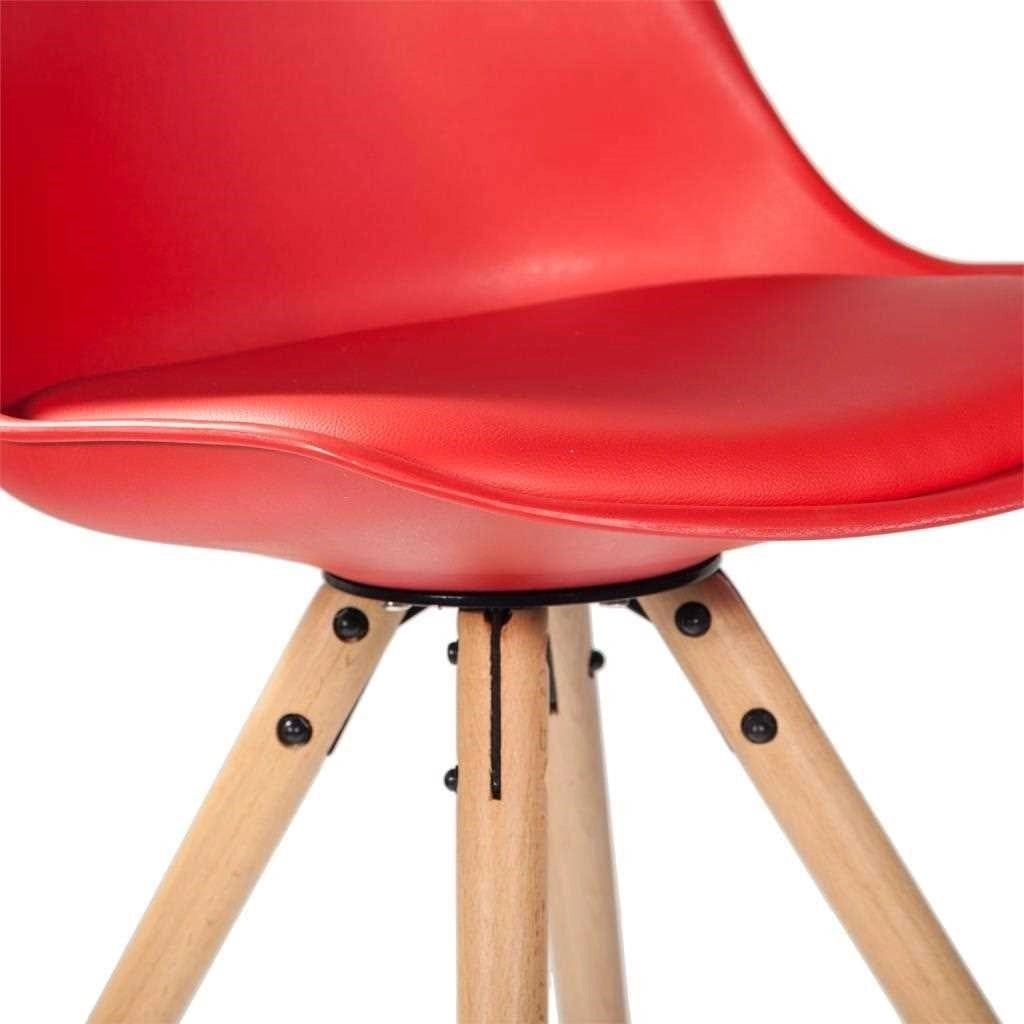 Sedia rossa in polipropilene 54x48x83/48h