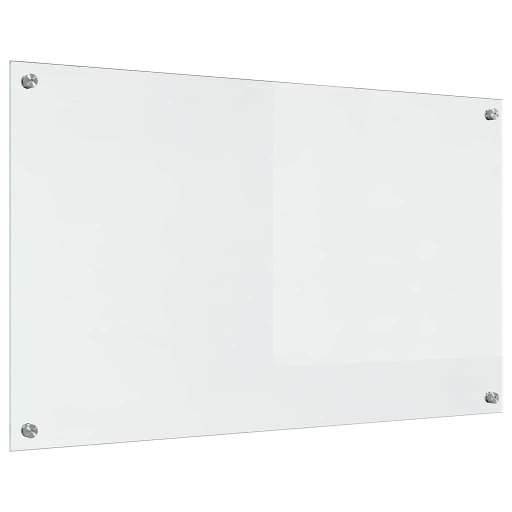 Set di 2 paraschizzi da cucina in vetro temperato 100 x 60 cm resistenti e resistenti al calore design minimalista 02_0056305