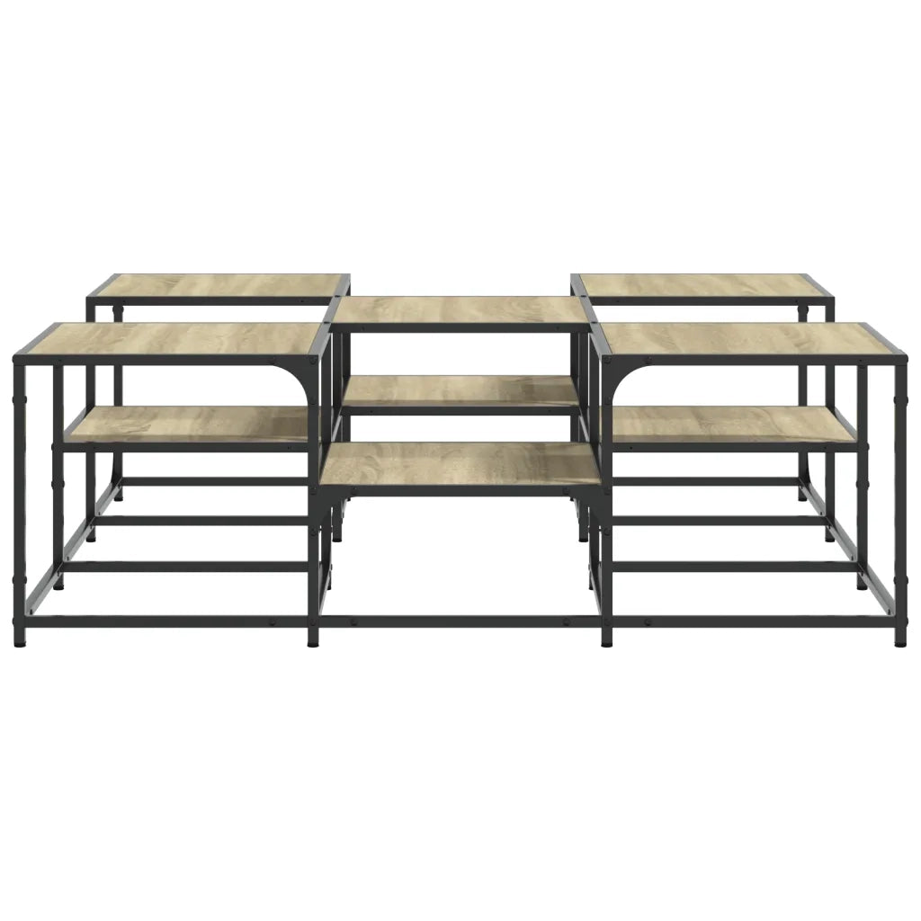 Tavolino Salotto-Tavolino da soggiorno-Tavolo Rovere Sonoma 121x121x40 cm Legno Multistrato