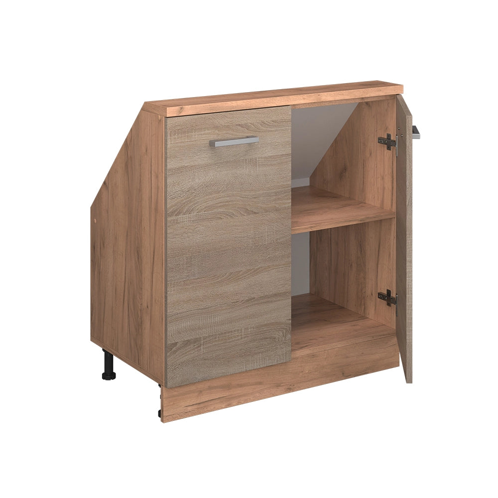 Mobile sottotetto Rion Sonoma/Rovere dorato con 2 porte Vicco