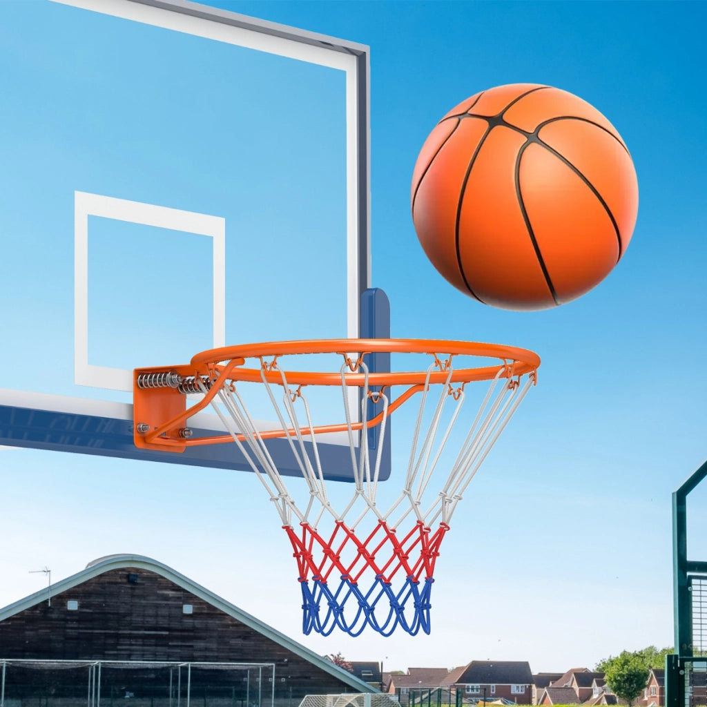 Cerchio da basket di ricambio da 45cm canestro da parete con doppia molla-Cerchio obiettivo da basket per interno Arancione