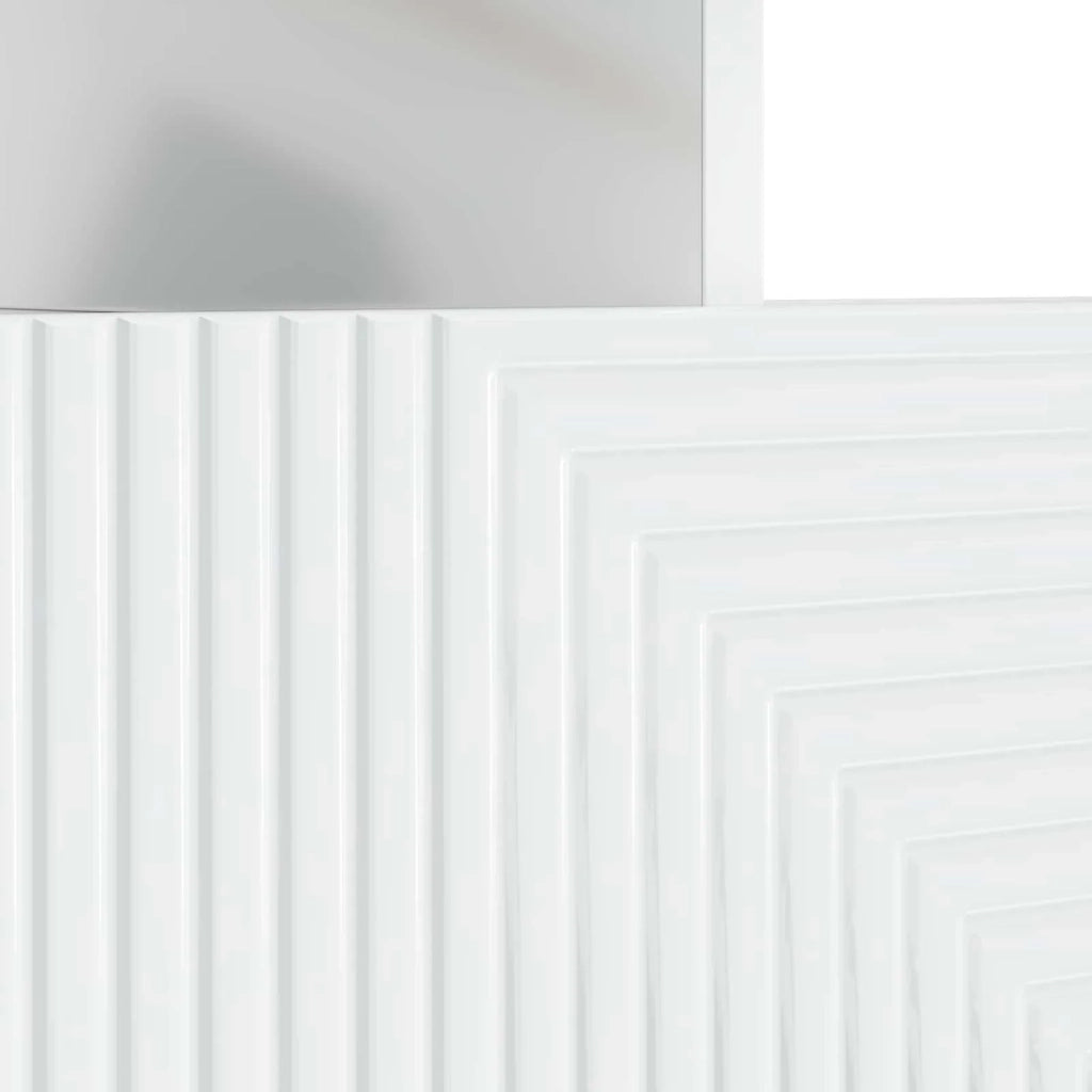 Mobile TV LED Bianco Lucido Legno ingegnerizzato 896989