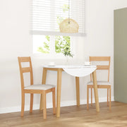 Sedie da Pranzo con Cuscini 2 pz Naturale Legno Massello Hevea 4102382
