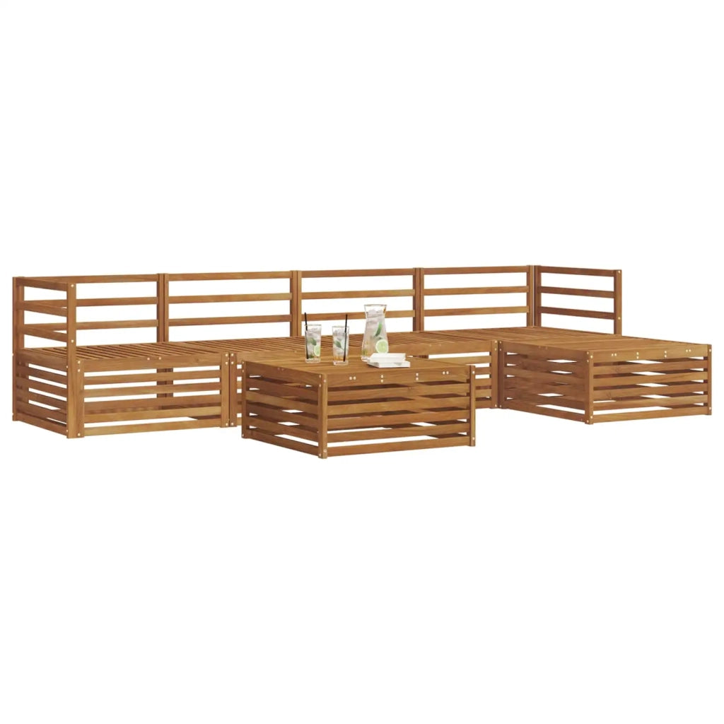 Set di divani da esterno 6 pcs Naturale