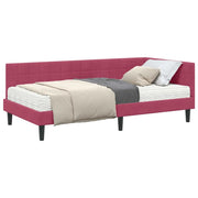 Letto singolo | Letto per adulti | Struttura Letto Angolare con Materasso 2 pcs Verde Velluto