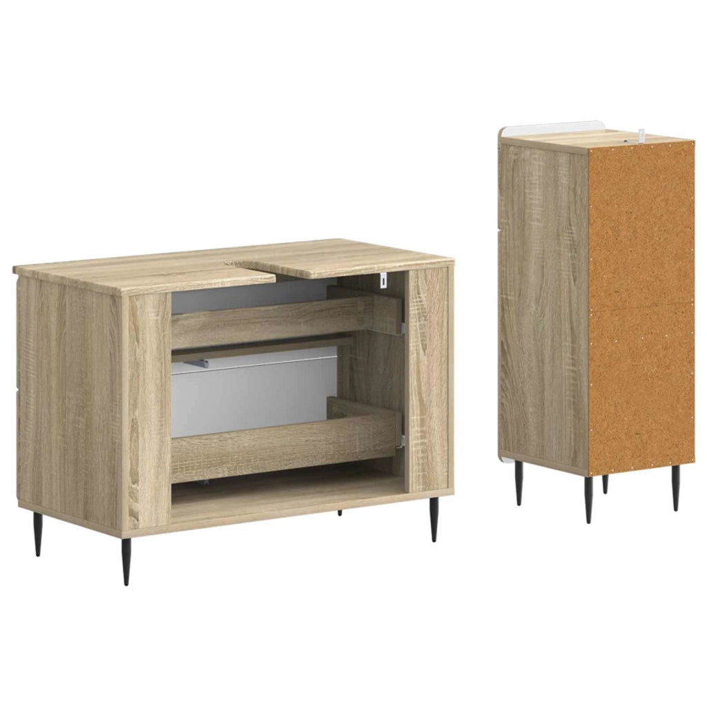 Set di Armadi da Bagno da 2 Pezzi HAARLEM Rovere Sonoma 3417695