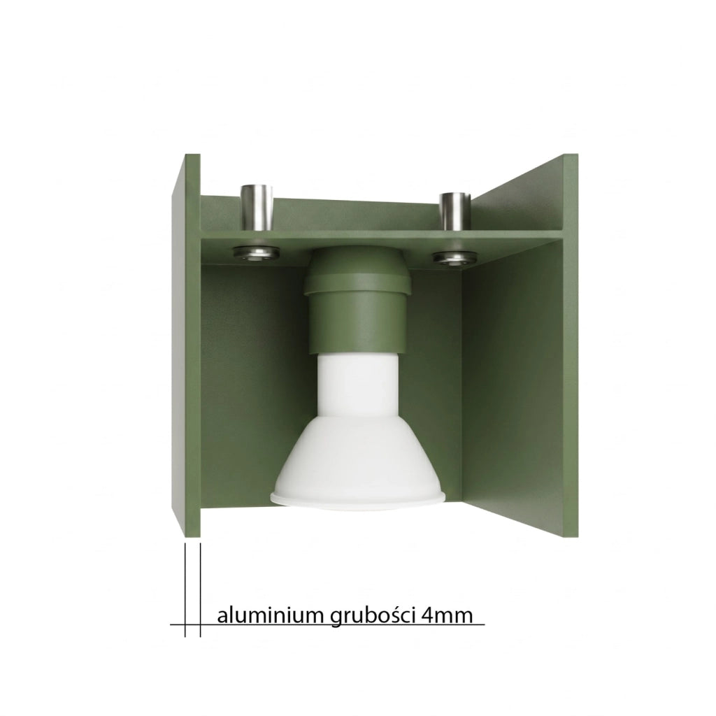 Plafoniera QUAD 1 verde oliva