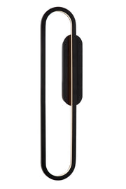 Applique LED integrato ovale nera alluminio THELMA Lucide