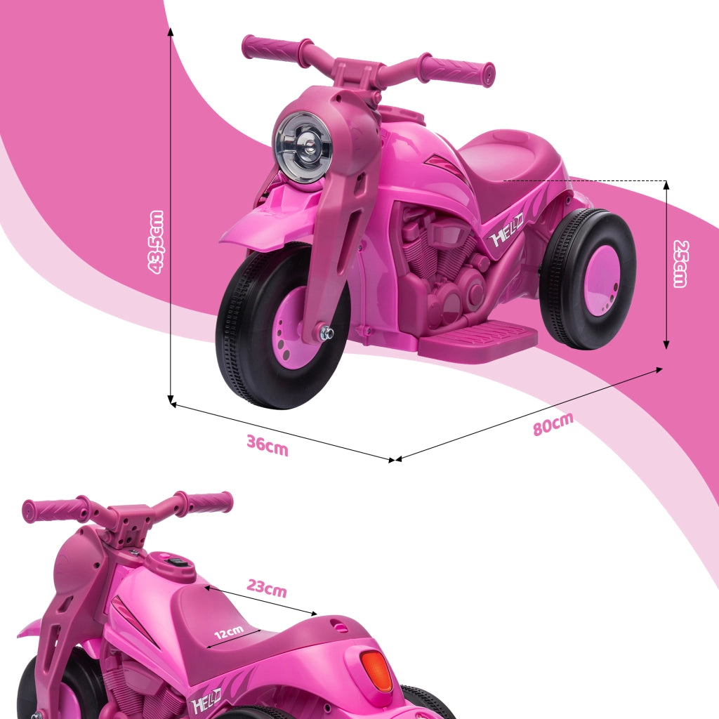 Moto Elettrica Bambini 3 Ruote ¨C Zephmum ¨C Rosa 6V