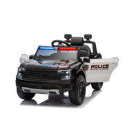 Macchina Elettrica per Bambini Licenza Ufficiale Ford Raptor Police 10,8V Bianco e Nero
