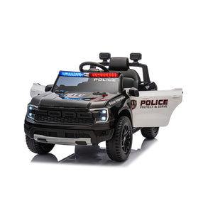 Macchina Elettrica per Bambini Licenza Ufficiale Ford Raptor Police 10,8V Bianco e Nero