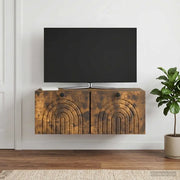 Mobile Porta TV da Muro Rovere Fumo 78,5 x 31 x 30 cm 898210