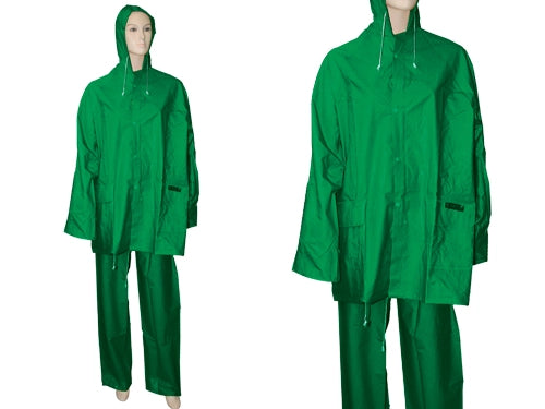 COMPLETO BRIXO GIACCA E PANTALONE IN PVC GIALLO-XXL