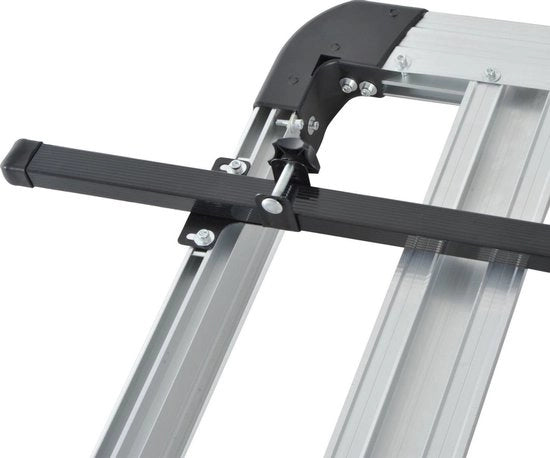 Porta tetto universale in alluminio argento 75kg 110 x 90 x 8cm