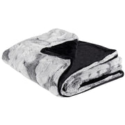 Coperta in poliestere grigio chiaro 150 x 220 cm morbido copriletto in pelliccia motivo floreale decorativo plaid