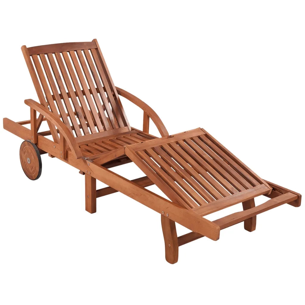 Lettini Prendisole 2 pz con Tavolo in Massello di Acacia 274662