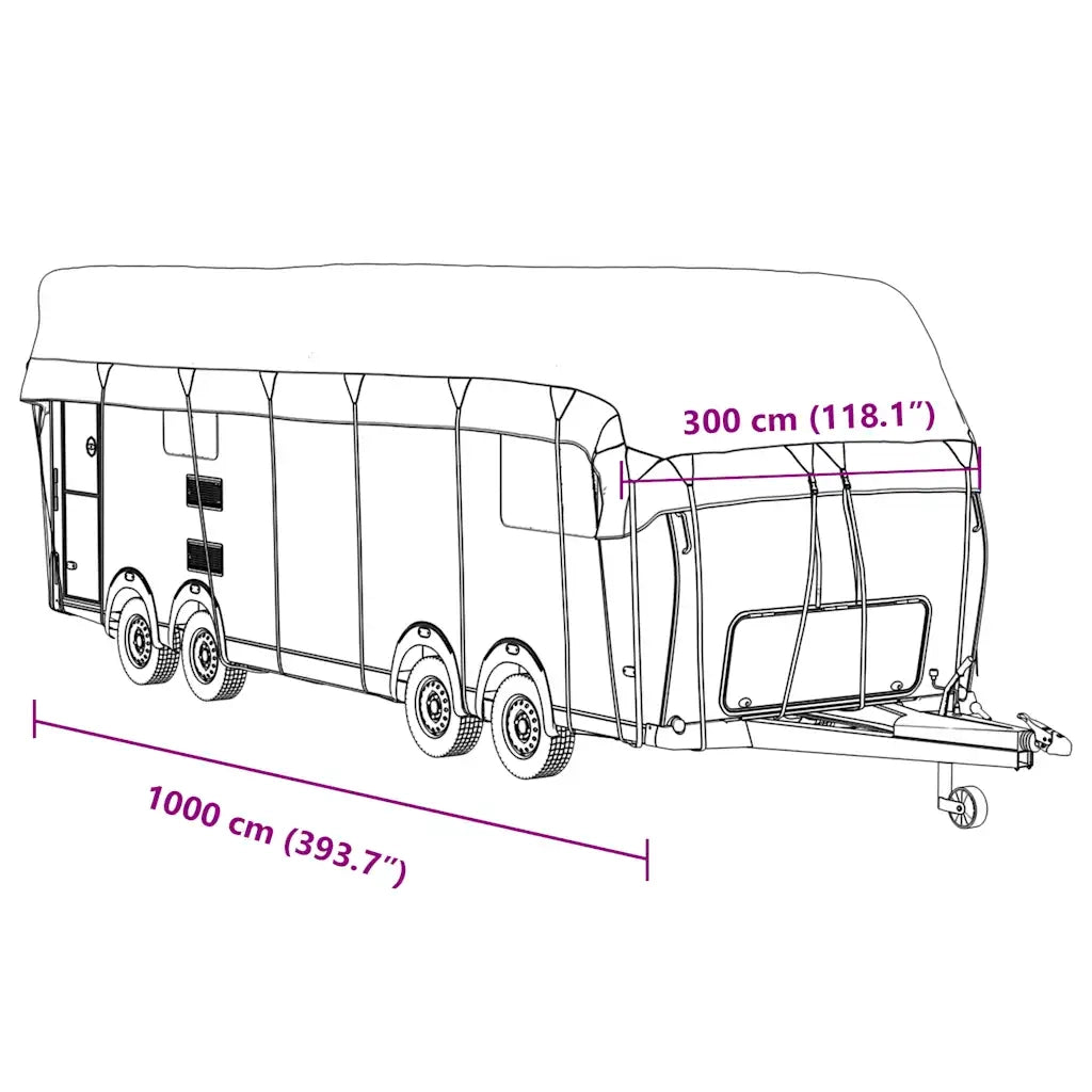 Telo Tetto Roulotte Grigio 1000x300 cm in Tessuto Non Tessuto CFW9875709