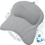 Cuscino per Bagno - Cuscino per Collo e Spalle - Cuscino per Collo e Spalle con Zanzariere - Sostegno Cervico, Collo e Spalle - Cuscino per Bagno con Copertura - Grigio
