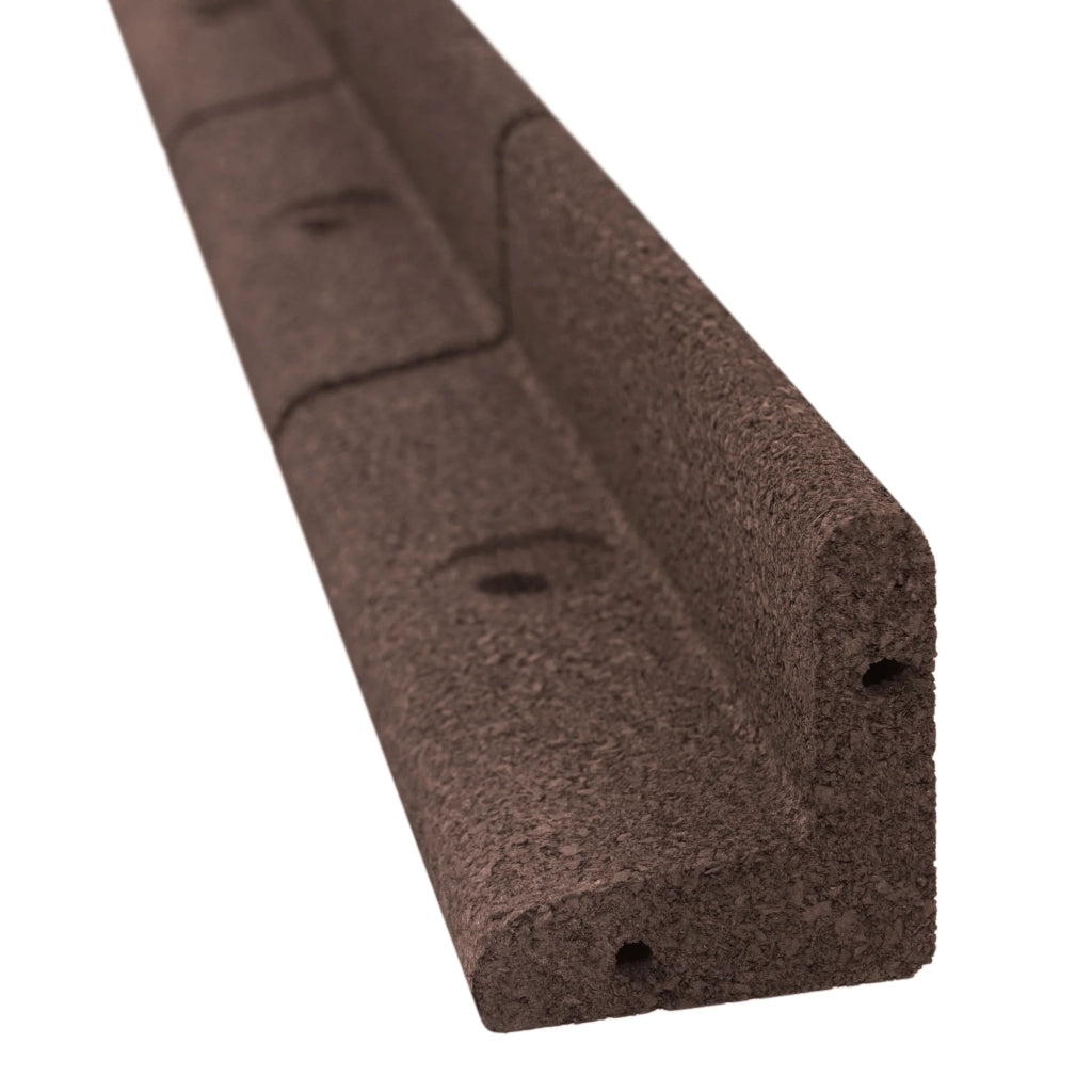 Bordura Flessibile da Giardino 22 x 1,2 m Marrone con Martello in Gomma