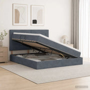 Letto con contenitore e materasso Grigio Scuro 180 x 200 cm 3459706