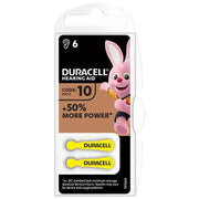 PILA PER APPARECCHI ACUSTICI 'EASY TAB 10' Blister 6 pezzi - Col. Giallo - 10 confezioni- DURACELL