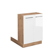 Vicco Isola cucina Bianco lucido 60 cm senza piano di lavoro