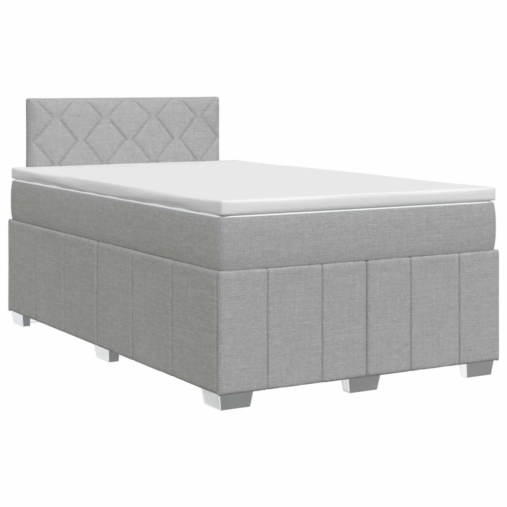 Letto box spring con materasso Grigio Chiaro 120 x 190 cm 3451171