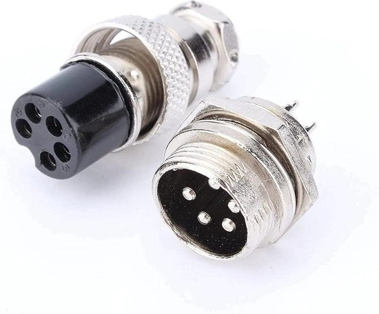 Impianto di connessione aereo a 5 pin, tipo viti, per connettori aerei nuovi per apparecchiature industriali - connettore elettrico