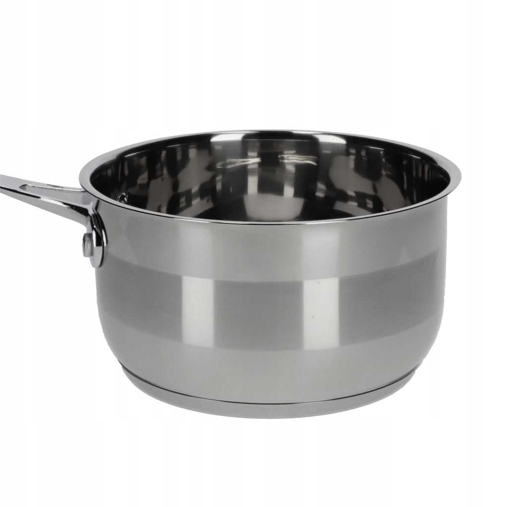 Pentola KADAX in acciaio inox, 1,8 L, con manico, adatta a piani cottura a gas e a induzione.