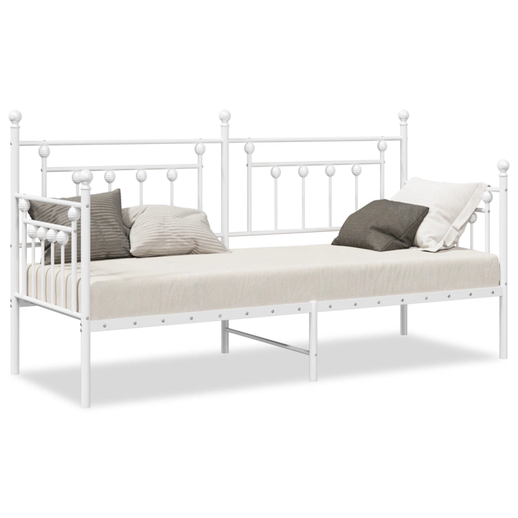 Struttura Letto Giorno Bianca 75x190 cm Acciaio