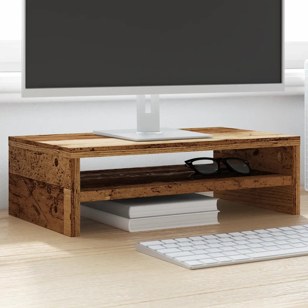 Supporto per Monitor Legno Antico 42x24x13 cm Legno Multistrato 855796