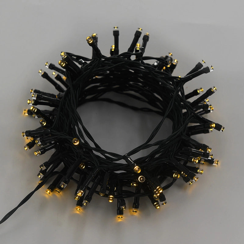 CATENA LUMINOSA DI NATALE 100 LED A RICARICA SOLARE LUCE CALDA - IDEALE PER ALBERI E DECORAZIONI