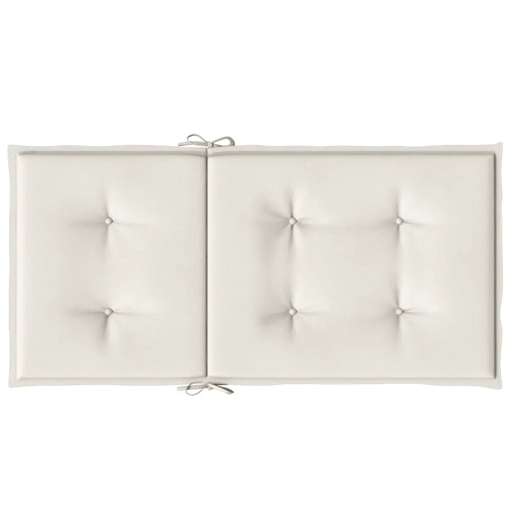 Cuscini Sedia Schiena Bassa 4 pz Crema Mélange 100x50x4 Tessuto 4002452