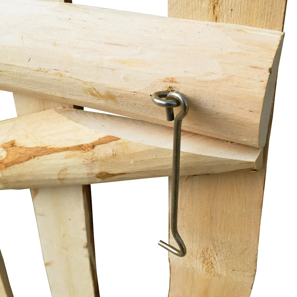 Cancello Singolo per Recinzione in Legno di Nocciolo 100x90 cm