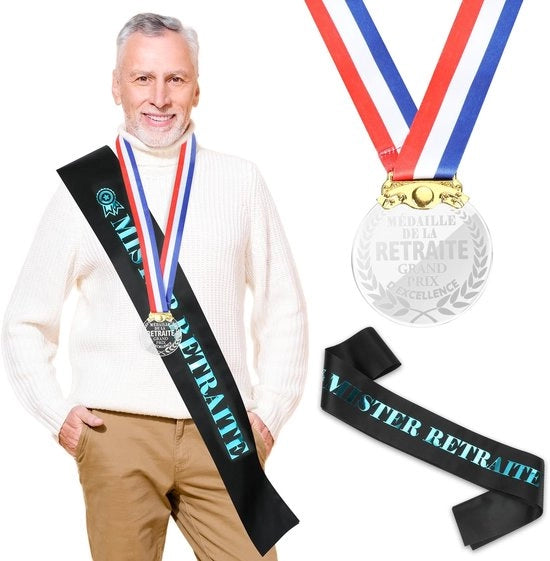 Kit di travestimento per uomo - Accessori - Regalo per uomo - Sciarpa - Medaglia